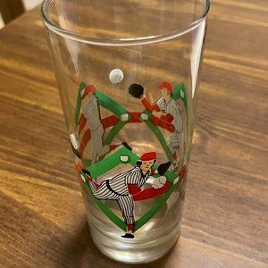 1970's Vintage Baseball Player Glassware - Tom Collins Retro Barware